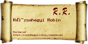 Rózsahegyi Robin névjegykártya